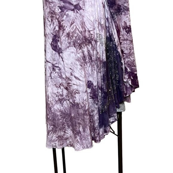Vocal purple tie dye tank top with rhinestones size S - Picture 10 of 16